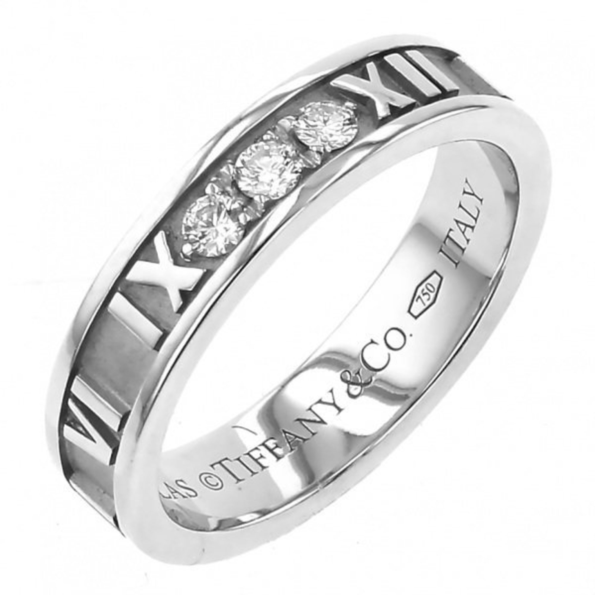 Tiffany White Gold Atlas Diamond Ring K18wg